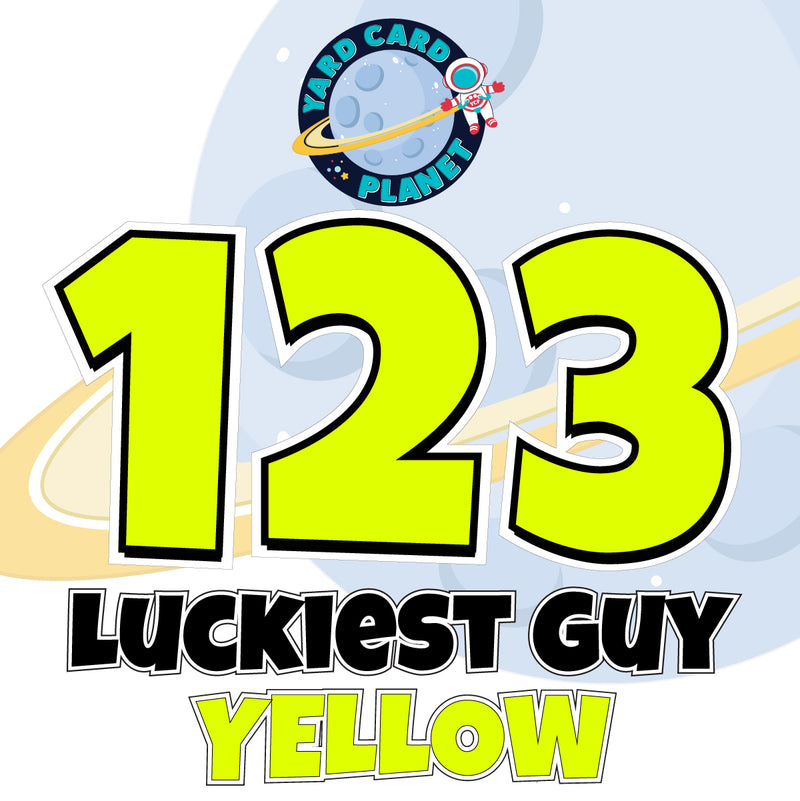 18" Luckiest Guy 52 pc. Numbers and Symbols Set in Neon Colors