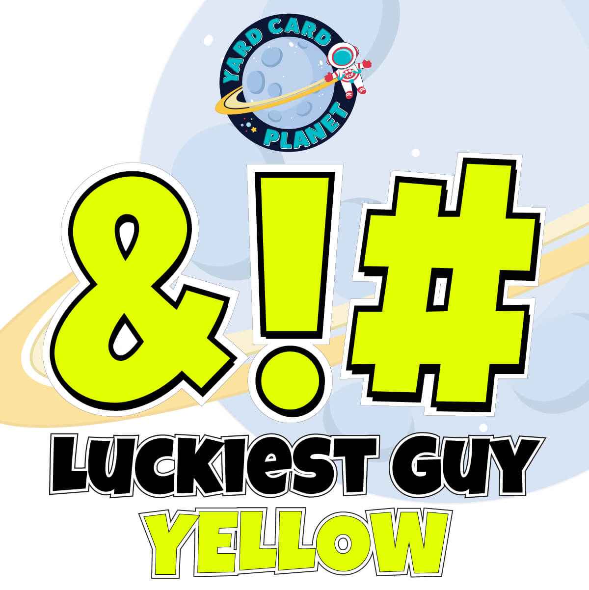 23" Luckiest Guy 21 pc. Symbol Set in Neon Colors