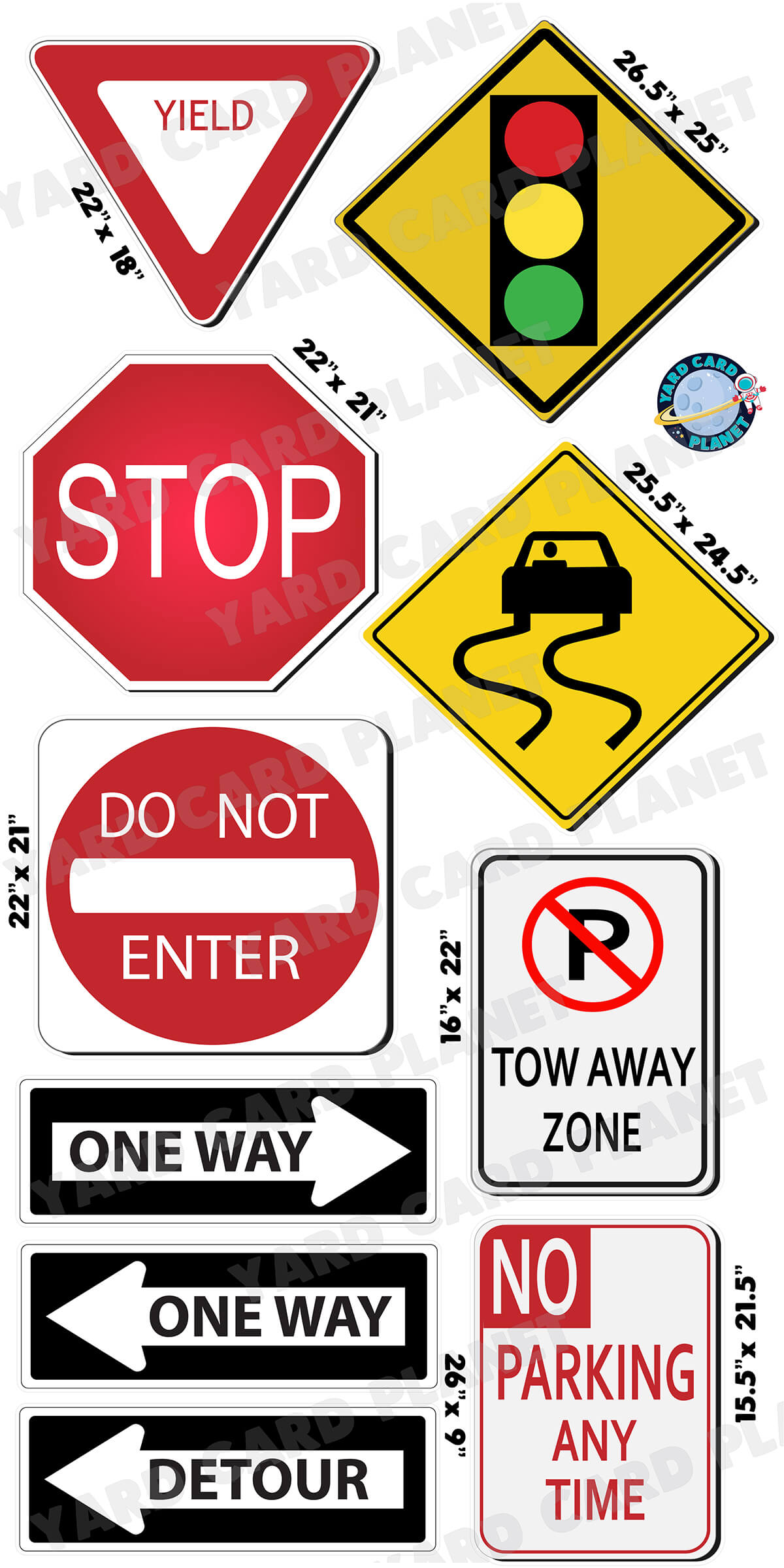 Street Signs Yard Card Flair Set - Part 1