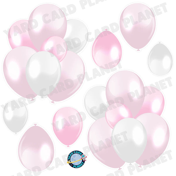 Light Pink Balloon Bouquets and Singles Half Sheet Yard Card Set