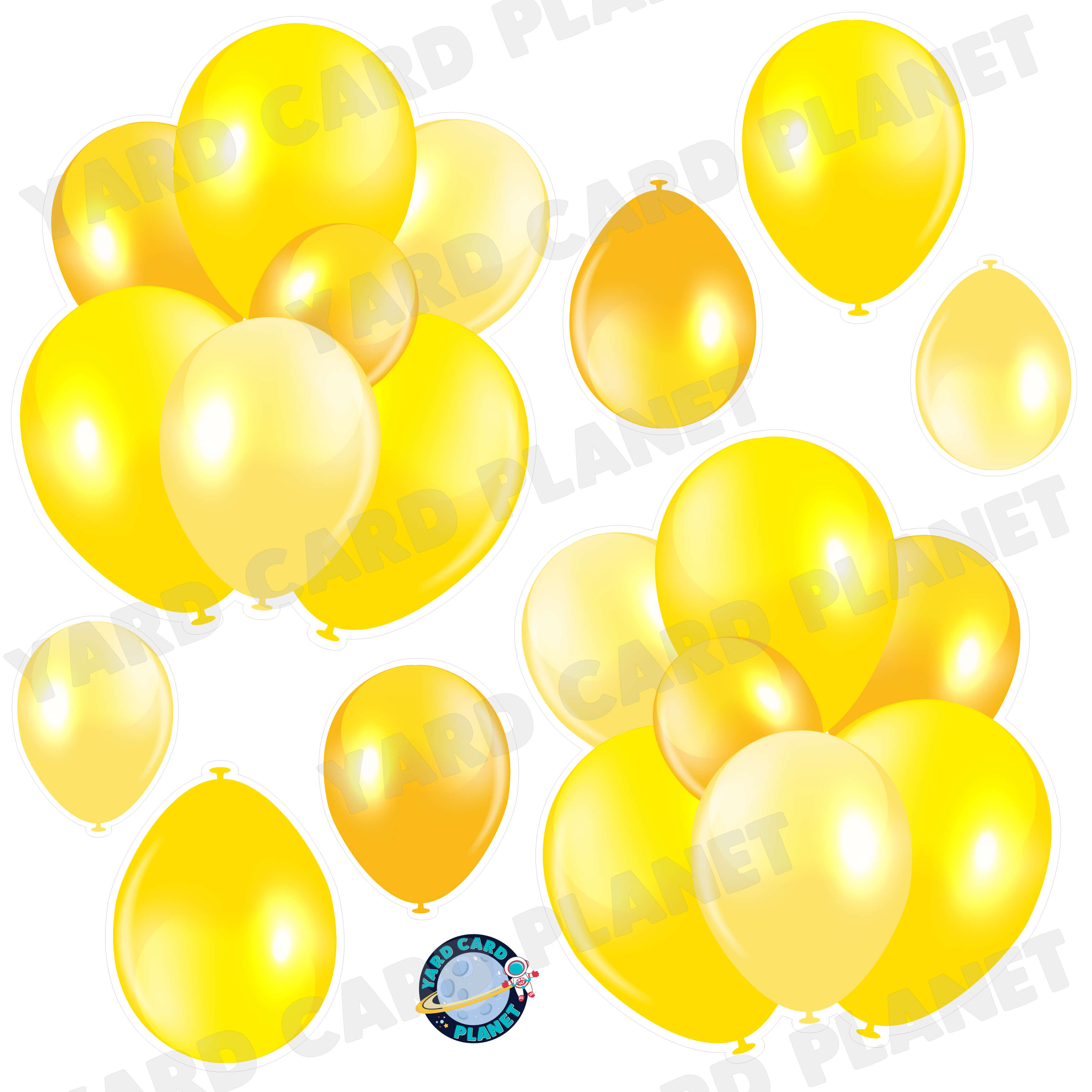 Balloon bouquets Fillers Yard Cards uv High resolution Coroplast offers printing. HALF SHEET