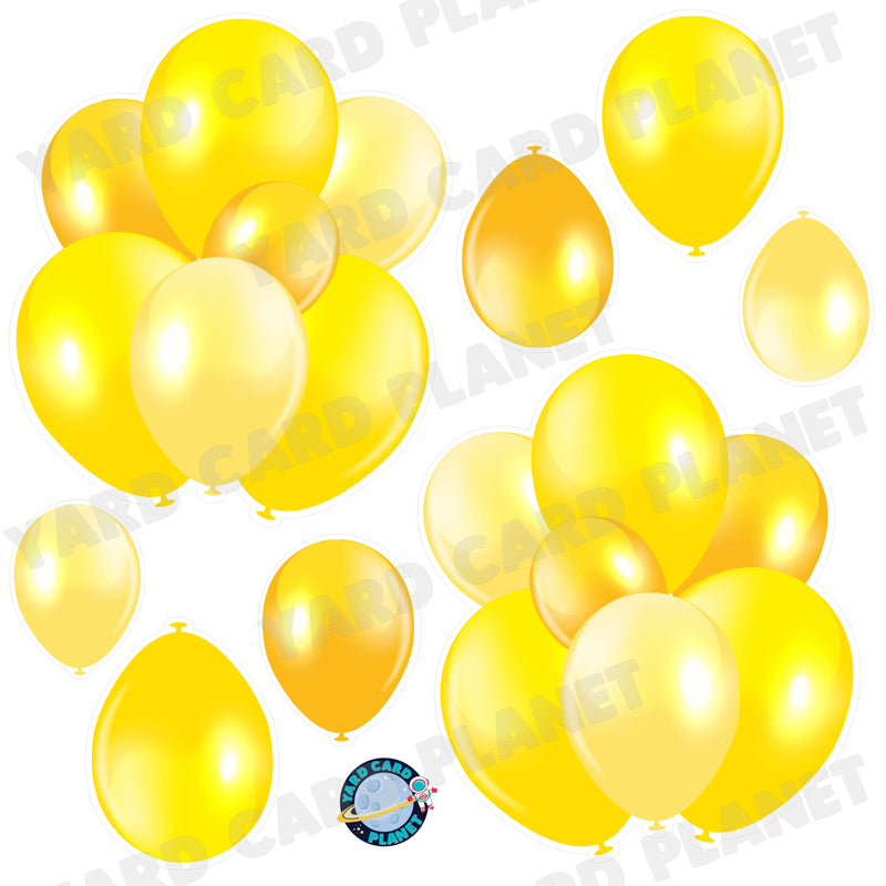 Yellow Balloon Bouquets and Singles Half Sheet Yard Card Set