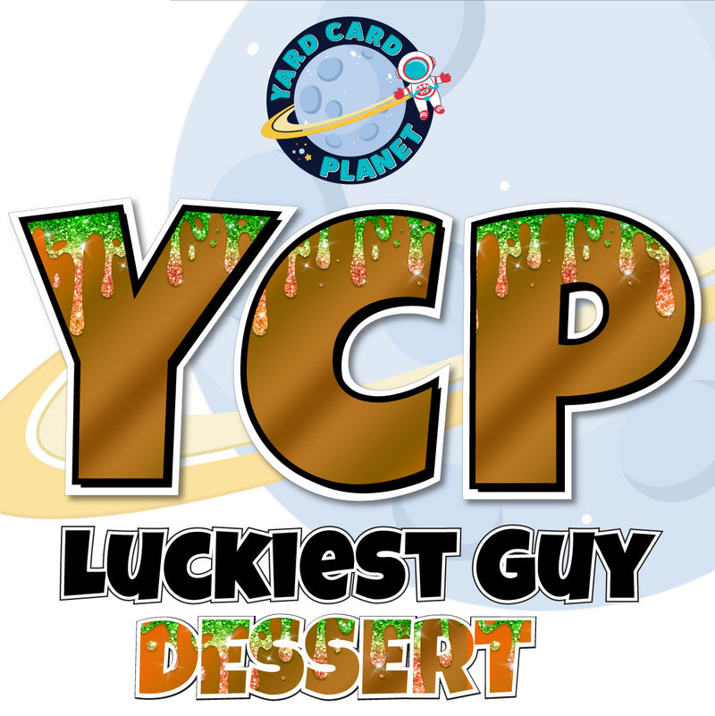 23" Luckiest Guy 36 pc. Large Letter Set in Dessert Drip Pattern