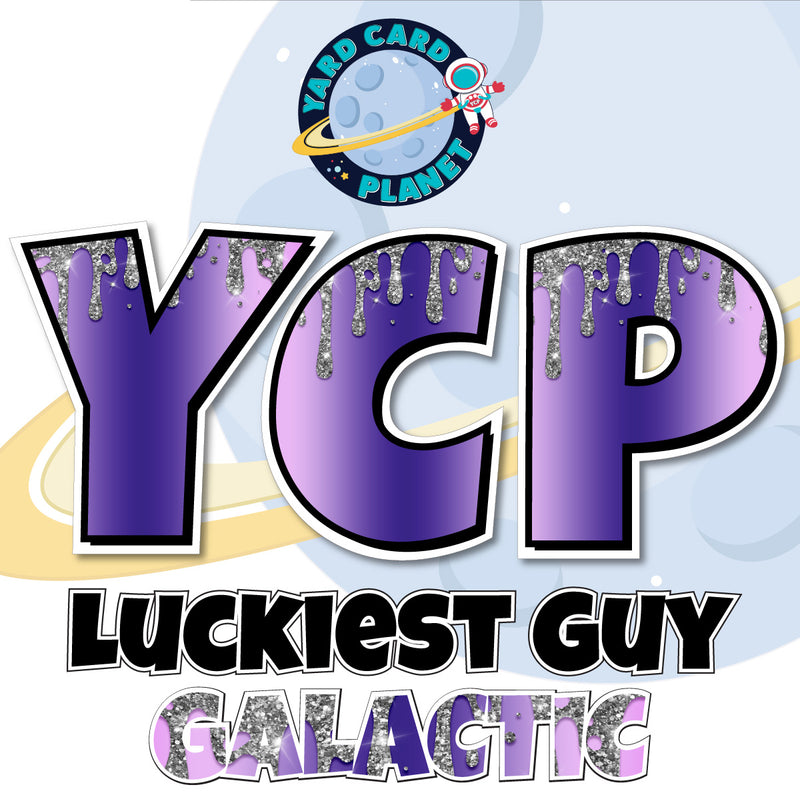 23" Luckiest Guy 36 pc. Large Letter Set in Galactic Drip Pattern