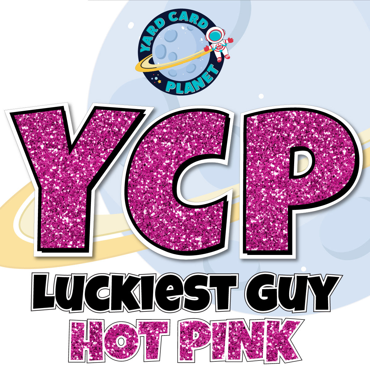 18" Luckiest Guy 38 pc. Large Letter and Symbols Set in Glitter Pattern