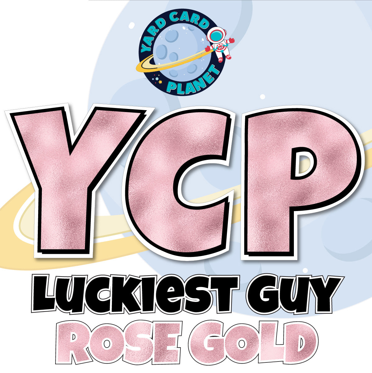 23" Luckiest Guy 36 pc. Large Letter Set in Metallic Foil Pattern