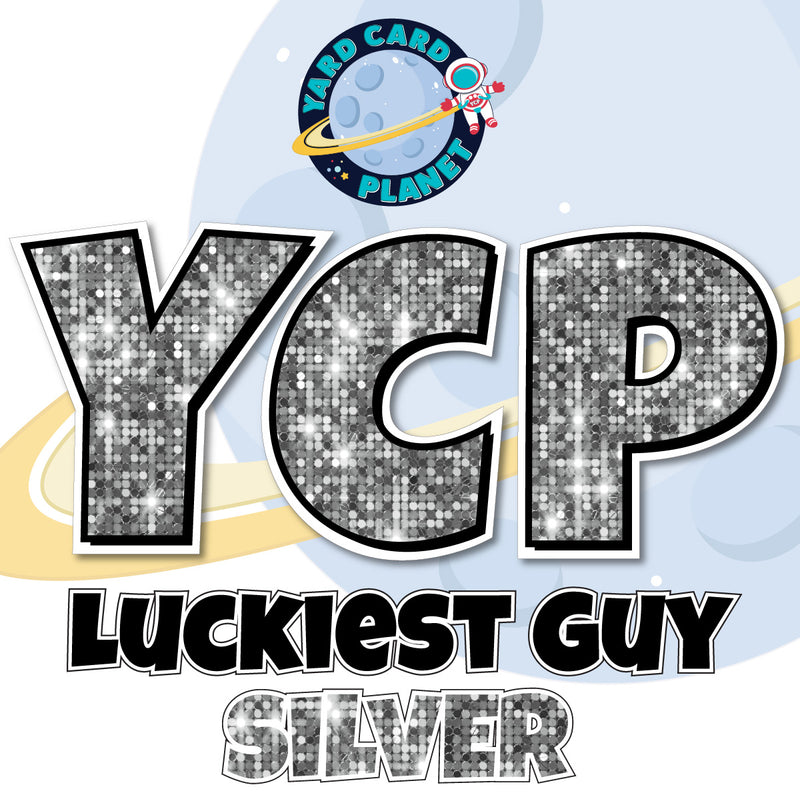 23" Luckiest Guy 36 pc. Large Letter Set in Sequin Pattern