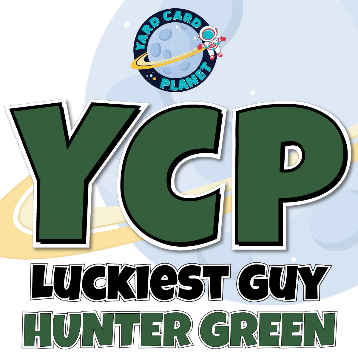 18" Luckiest Guy Large Letter and Symbols Set in Hunter Green Solid Color