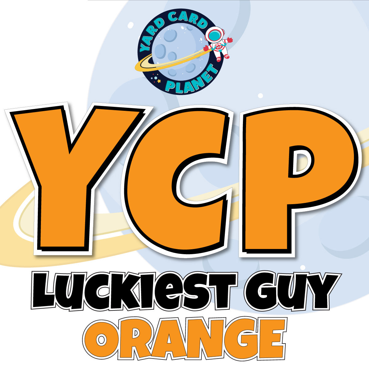 18" Luckiest Guy Large Letter and Symbols Set in Orange Solid Color