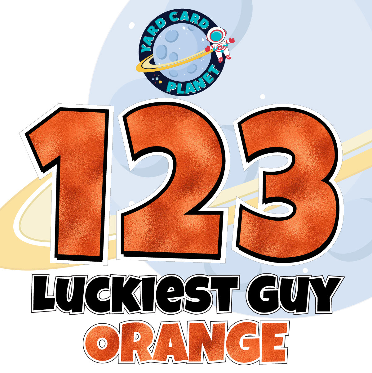 18" Luckiest Guy 52 pc. Numbers and Symbols Set in Metallic Foil Pattern