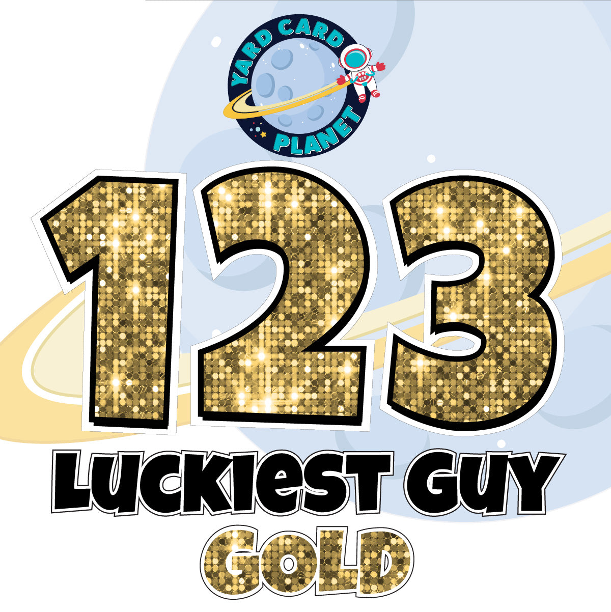 18" Luckiest Guy 52 pc. Numbers and Symbols Set in Sequin Pattern