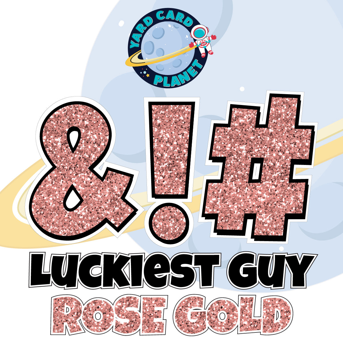 23" Luckiest Guy 21 pc. Symbol Set in Glitter Pattern