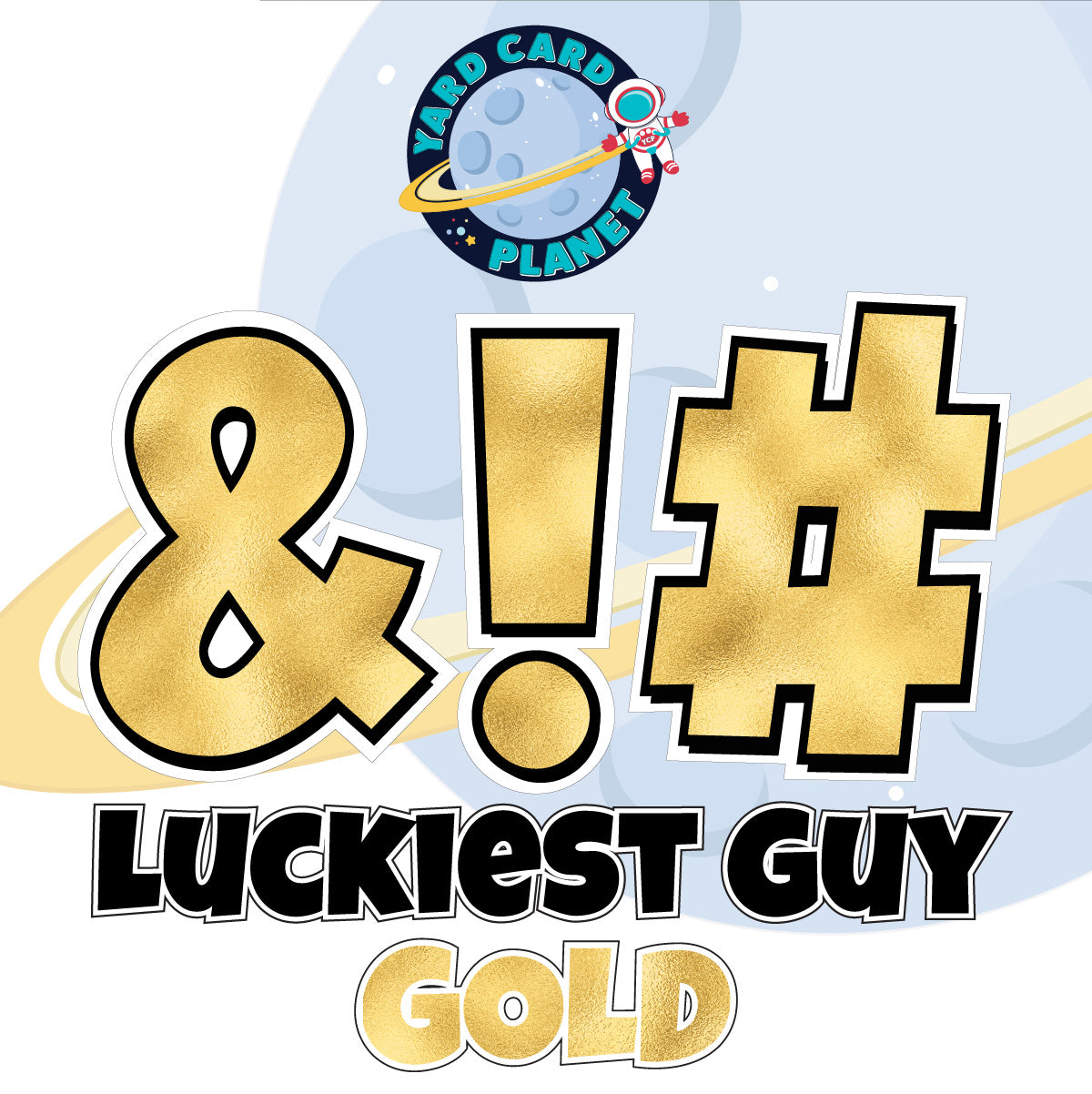 23" Luckiest Guy 21 pc. Symbol Set in Metallic Foil Pattern