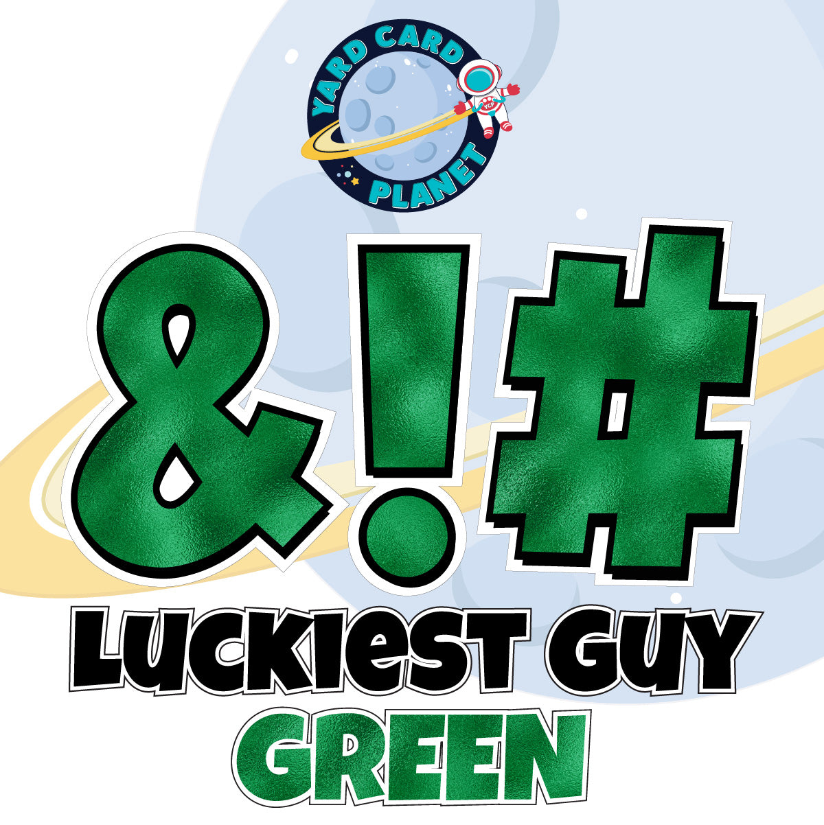 23" Luckiest Guy 21 pc. Symbol Set in Metallic Foil Pattern