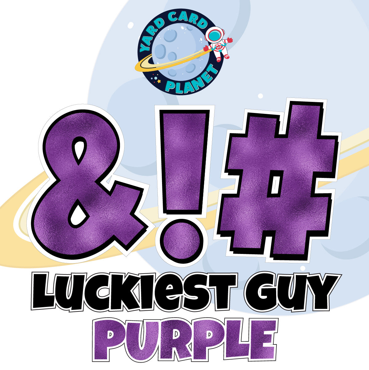 23" Luckiest Guy 21 pc. Symbol Set in Metallic Foil Pattern