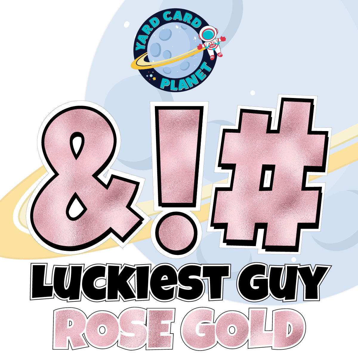 23" Luckiest Guy 21 pc. Symbol Set in Metallic Foil Pattern