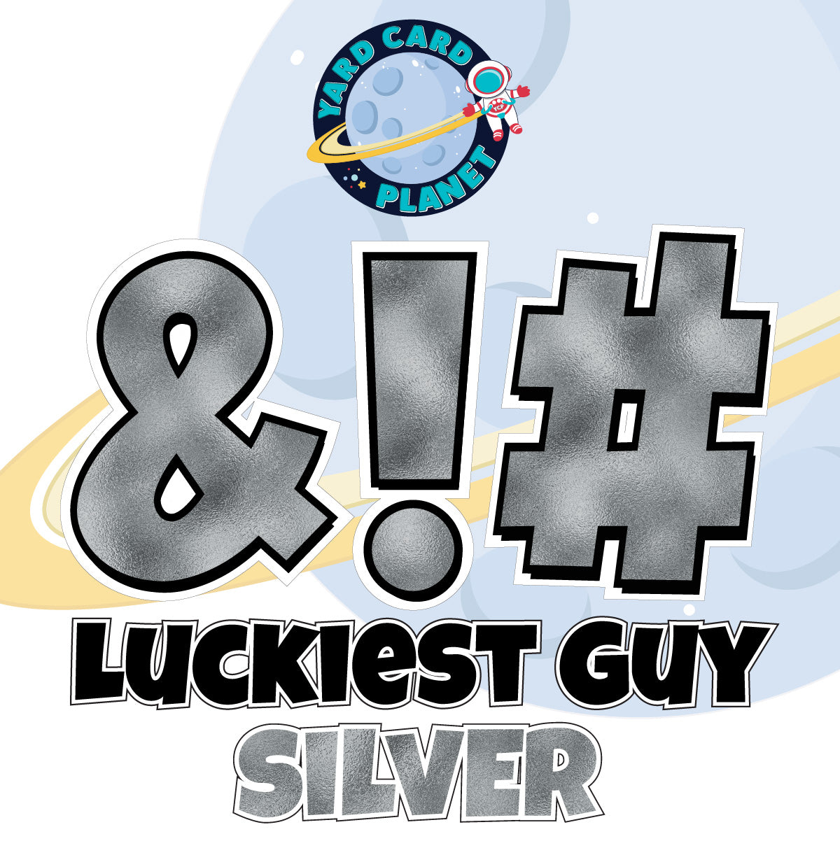 23" Luckiest Guy 21 pc. Symbol Set in Metallic Foil Pattern