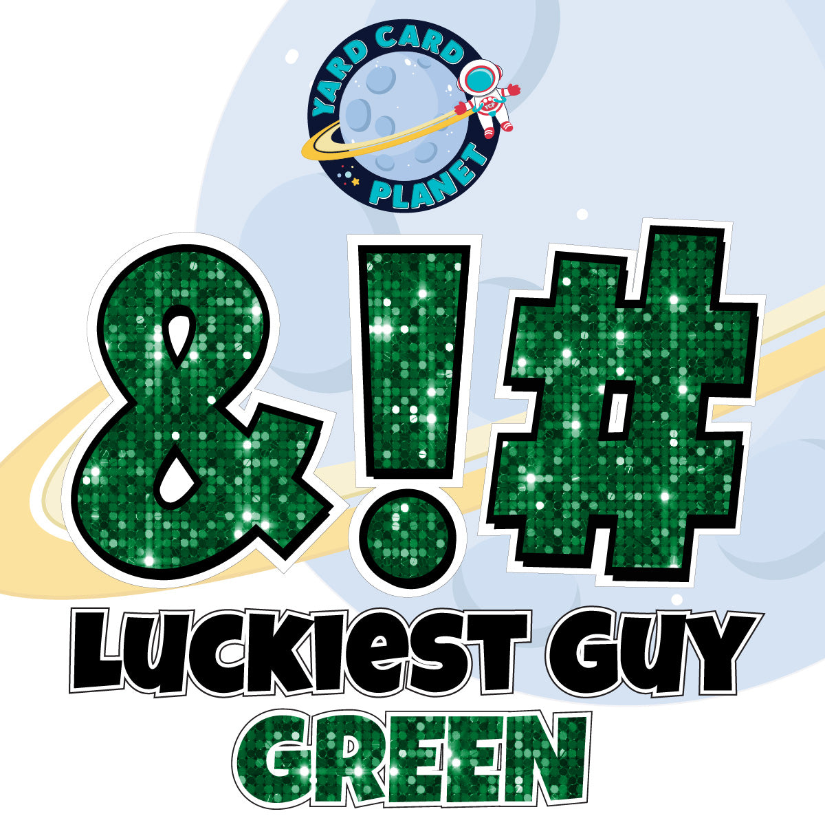 23" Luckiest Guy 21 pc. Symbol Set in Sequin Pattern