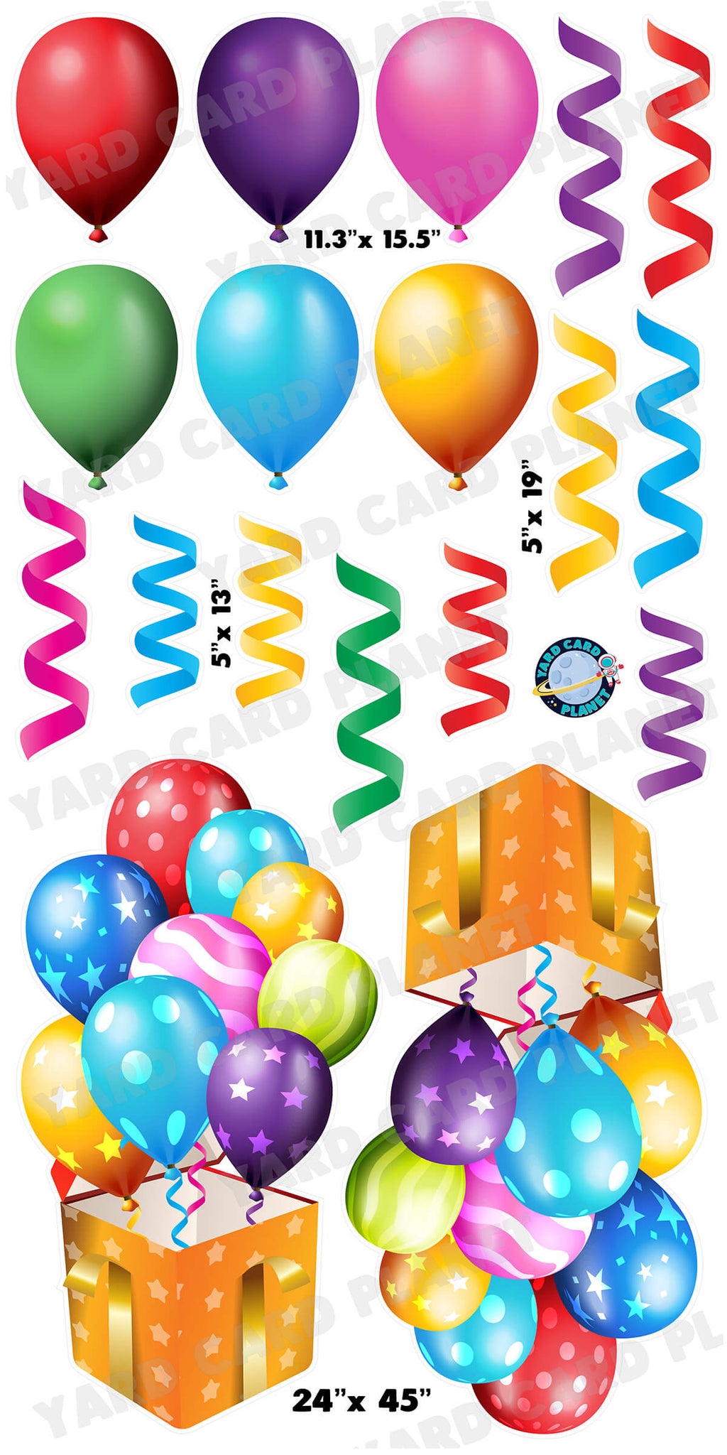 Colorful Metallic Design Gift Box Balloon Bouquets, Balloons and Strea, image size:1024x2048