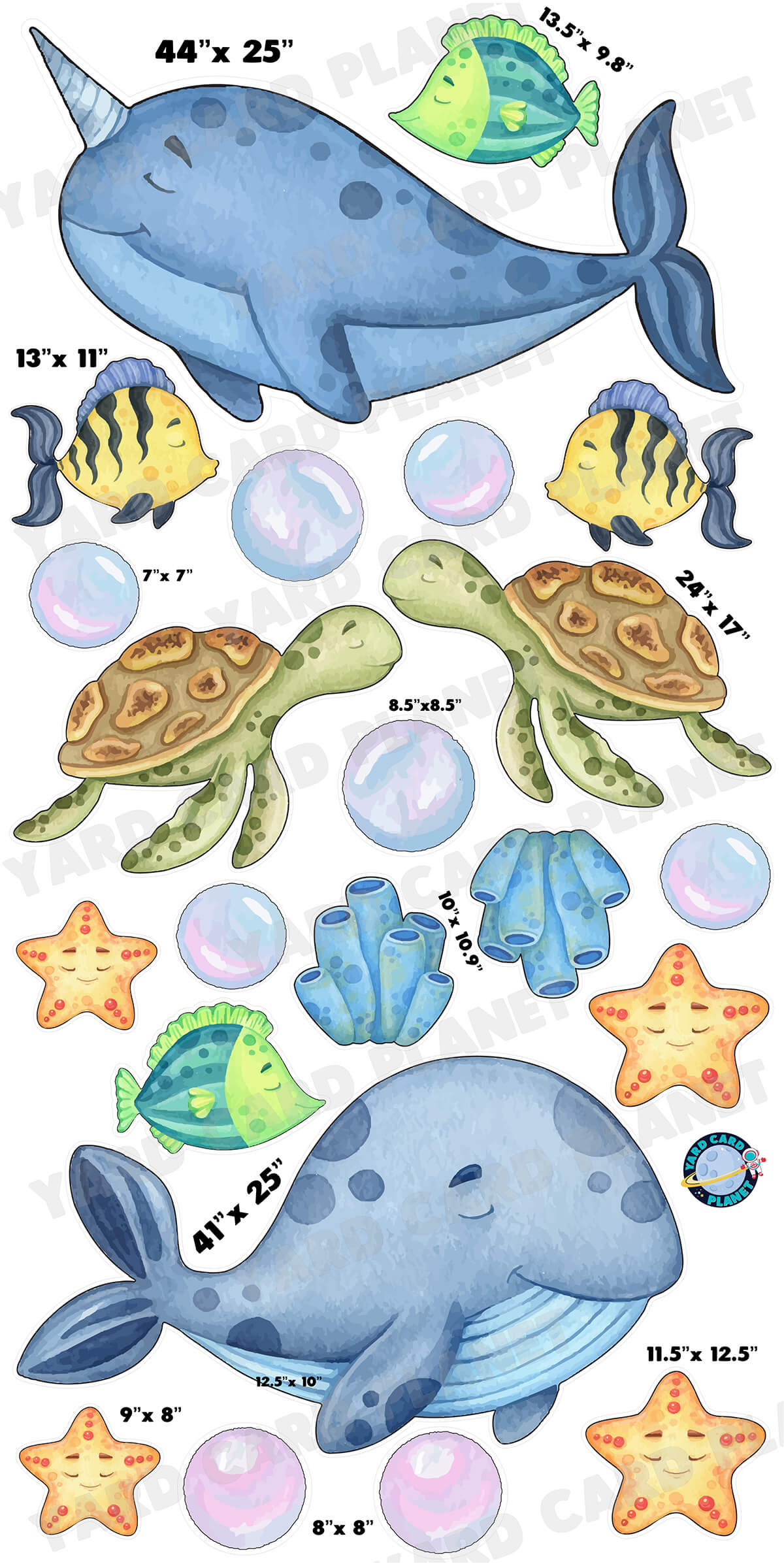 Under The Sea Yard Card Flair Set - Part 1