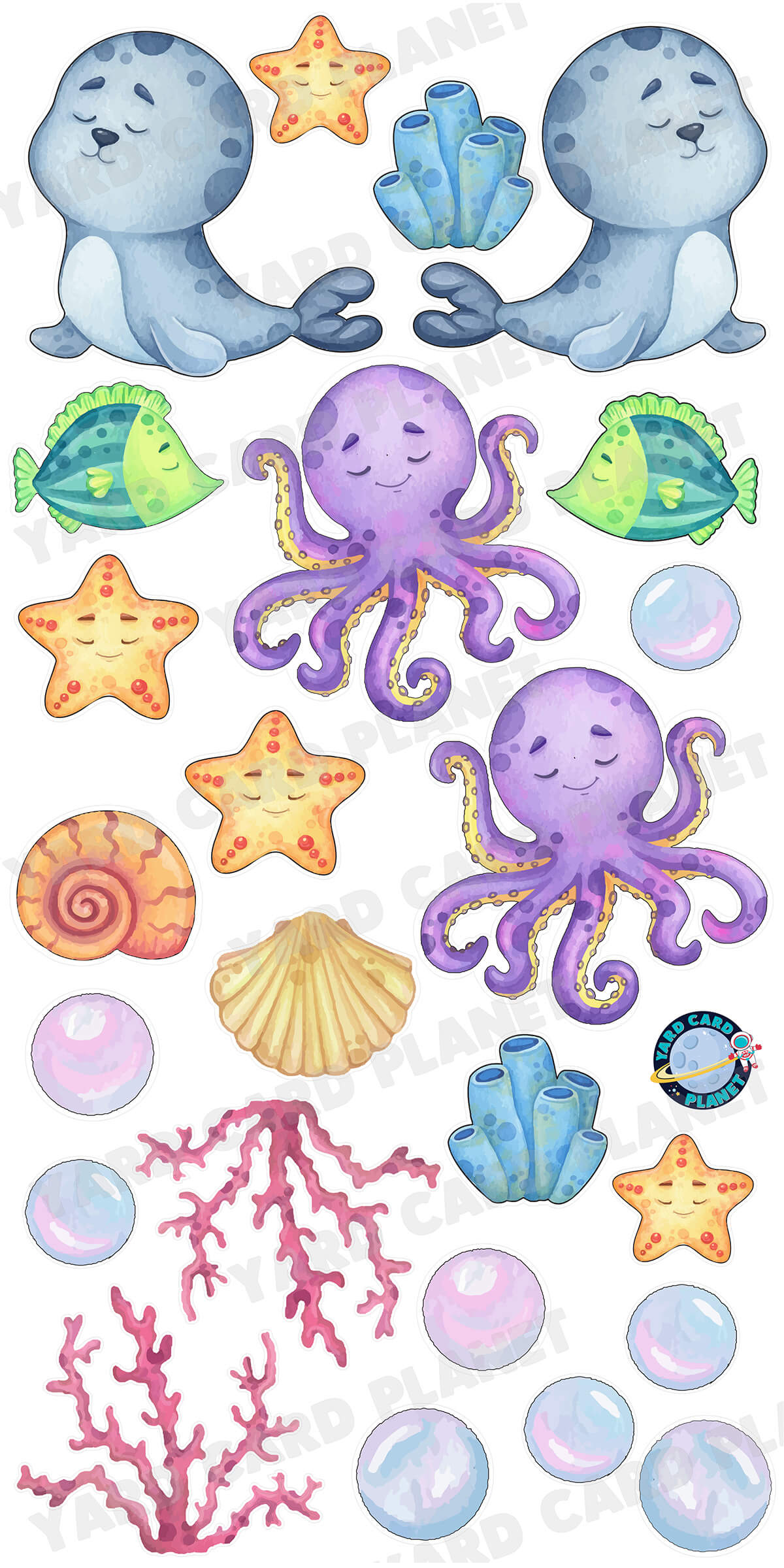 Under The Sea Yard Card Flair Set - Part 2