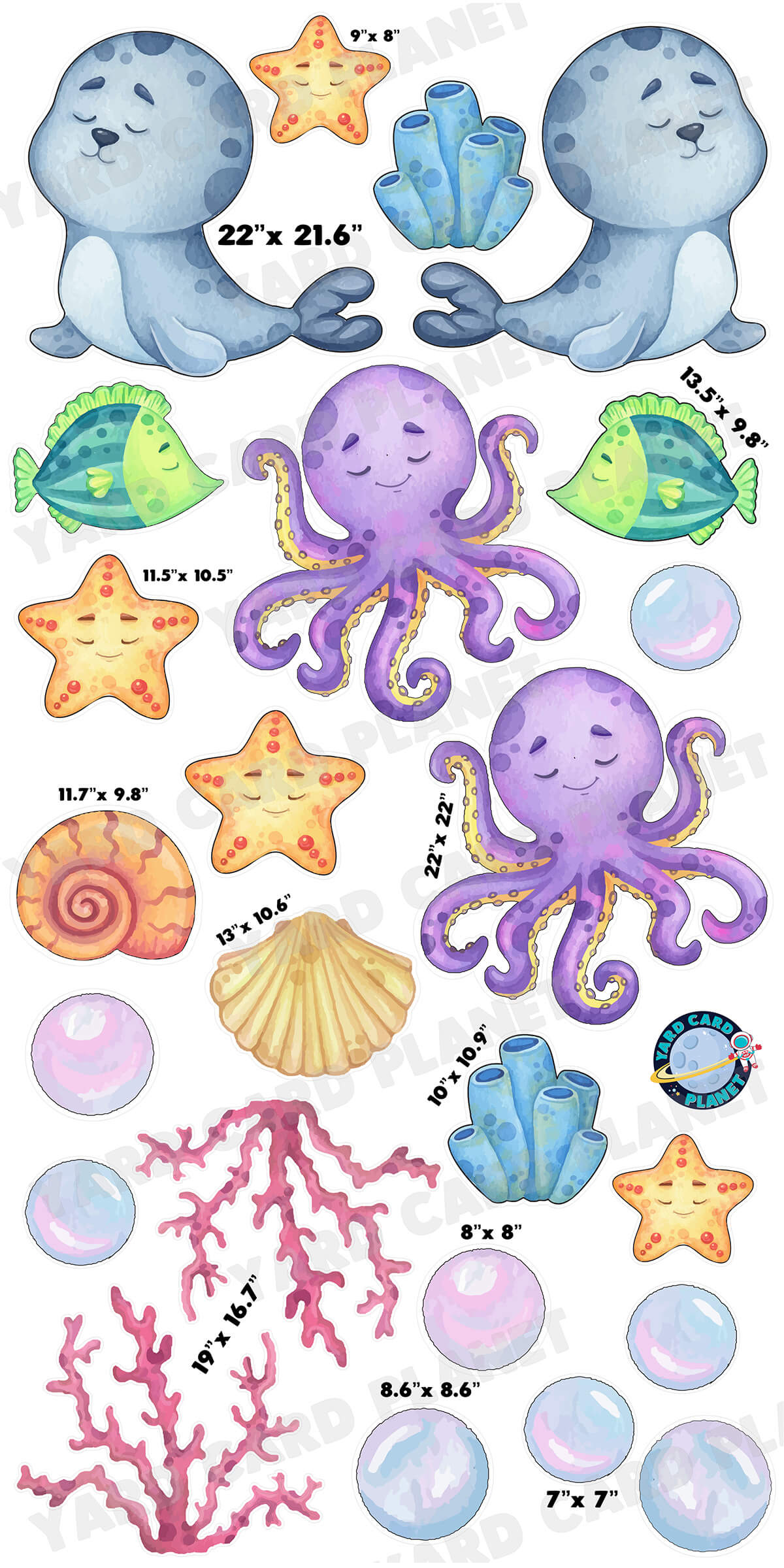 Under The Sea Yard Card Flair Set - Part 2