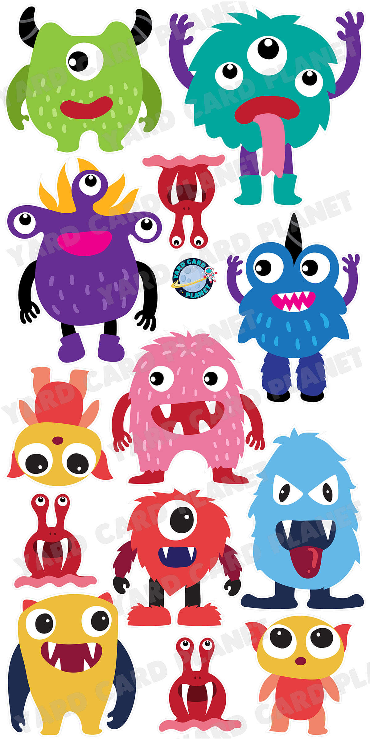 Adorable Monsters Yard Card Flair Set