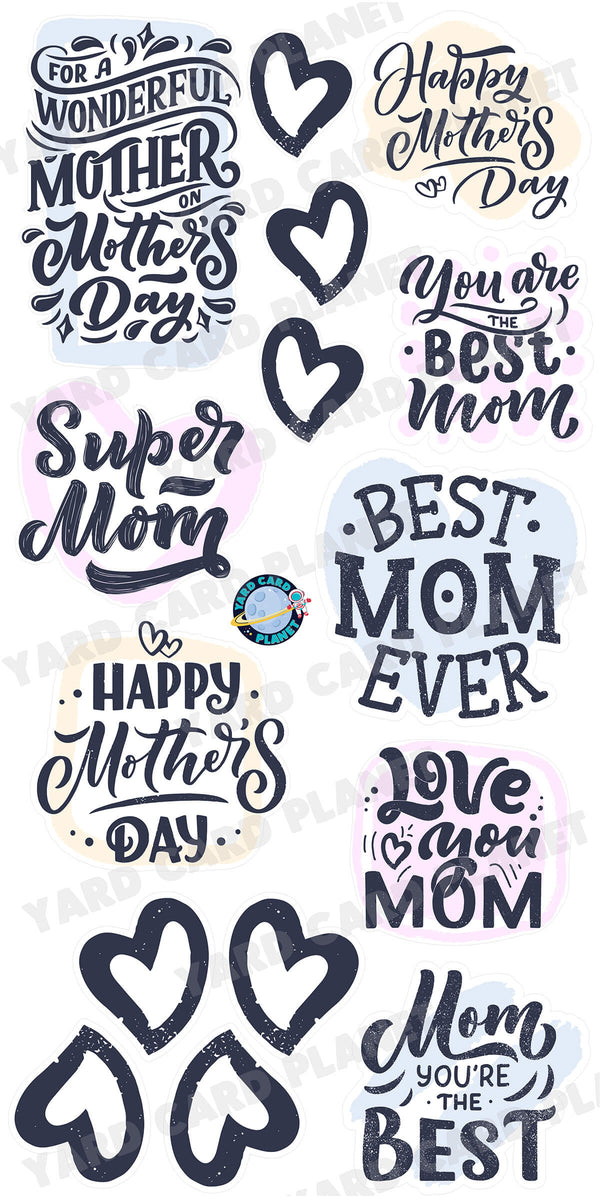 Happy Mother's Day Inspirational Signs and Yard Card Flair Set