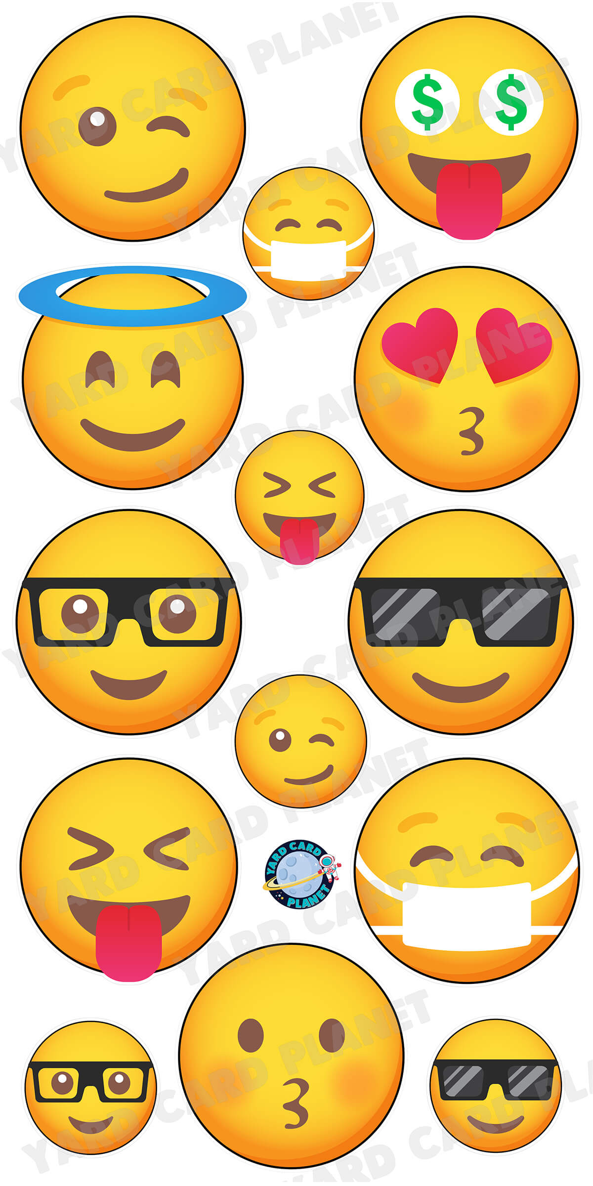 Emojis Yard Card Flair Set - Part 2