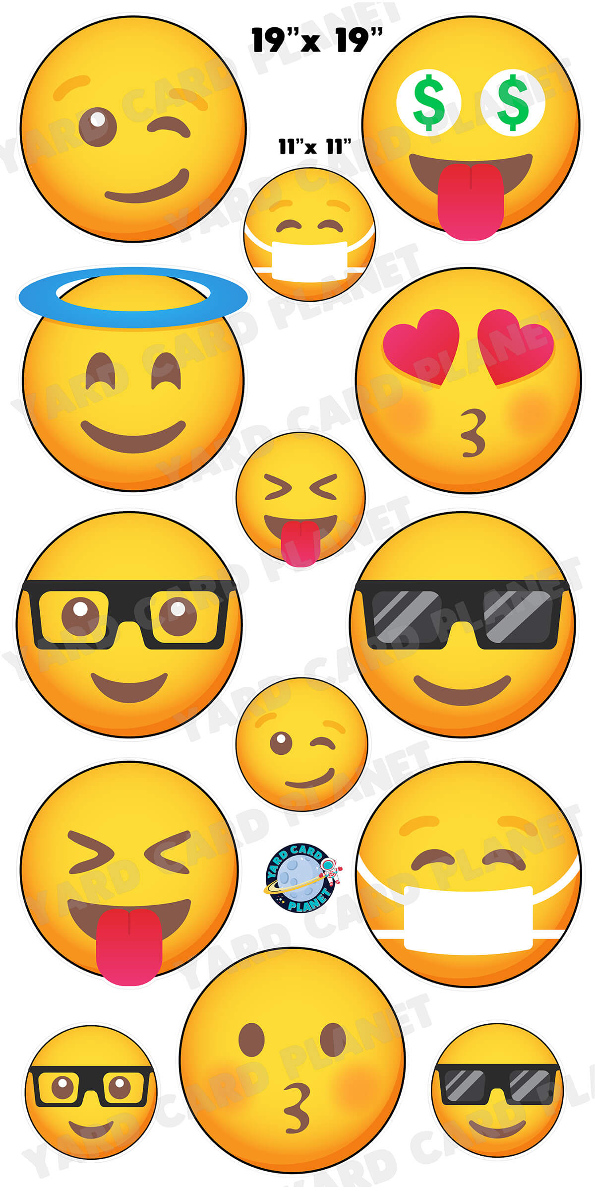 Emojis Yard Card Flair Set - Part 2