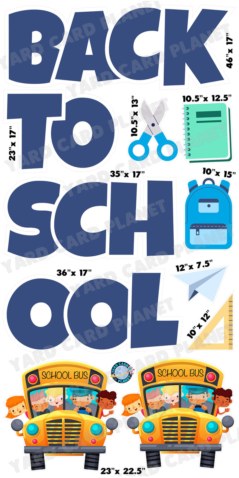 Back To School Yard Card EZ Quick Set and Flair Set