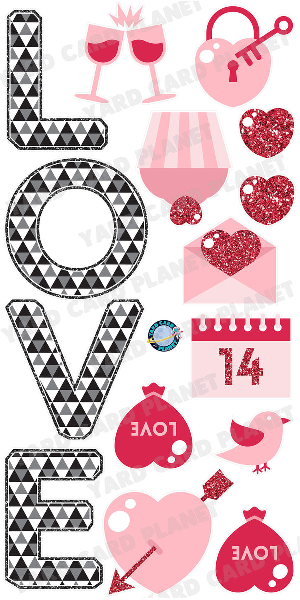 All You Need Is LOVE Letters and Yard Card Flair Set