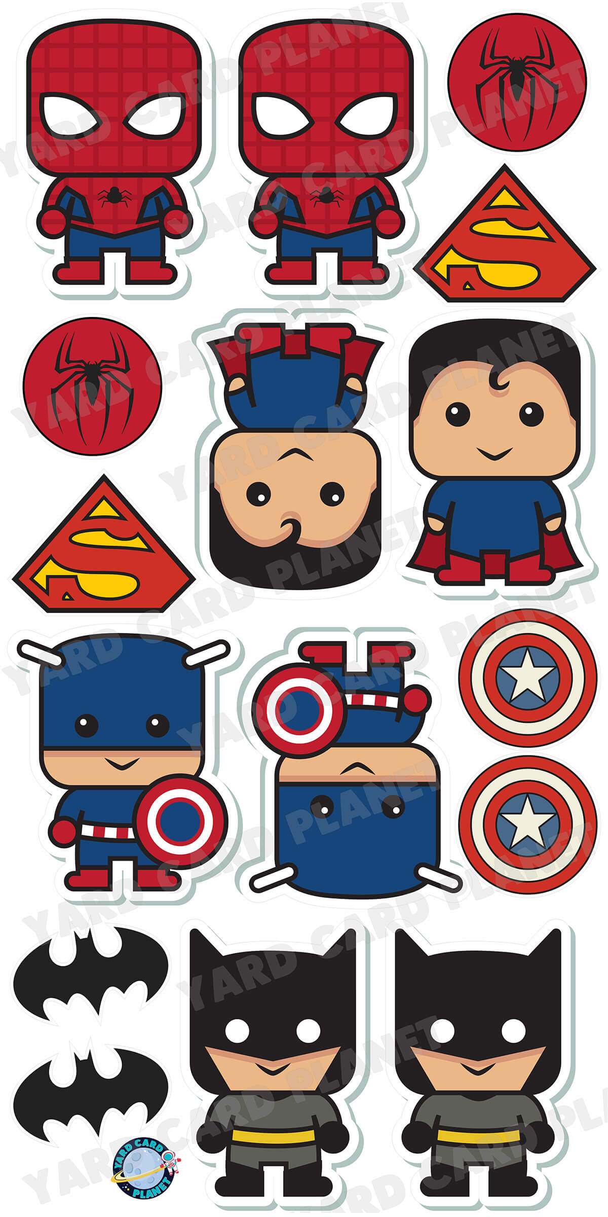 Little Superheroes Yard Card Flair Set - Part 1