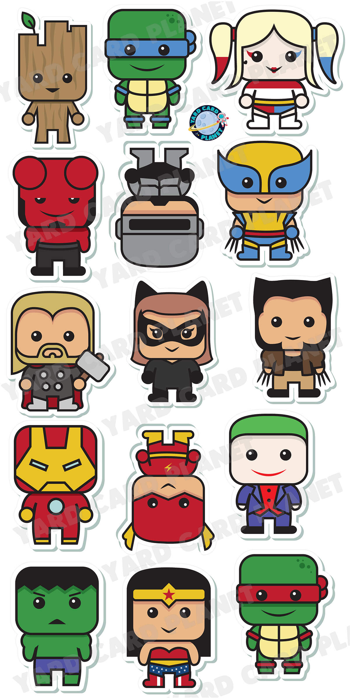 Little Superheroes Yard Card Flair Set - Part 2