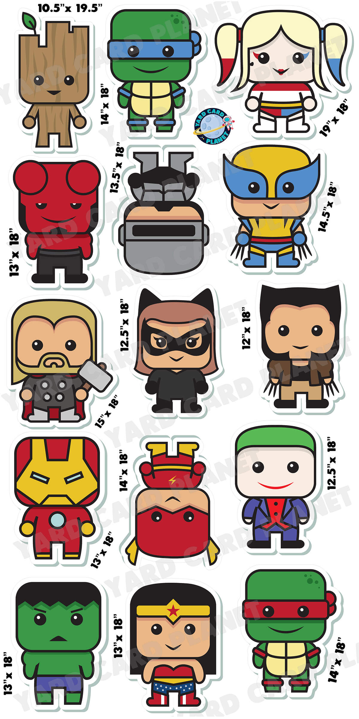 Little Superheroes Yard Card Flair Set - Part 2