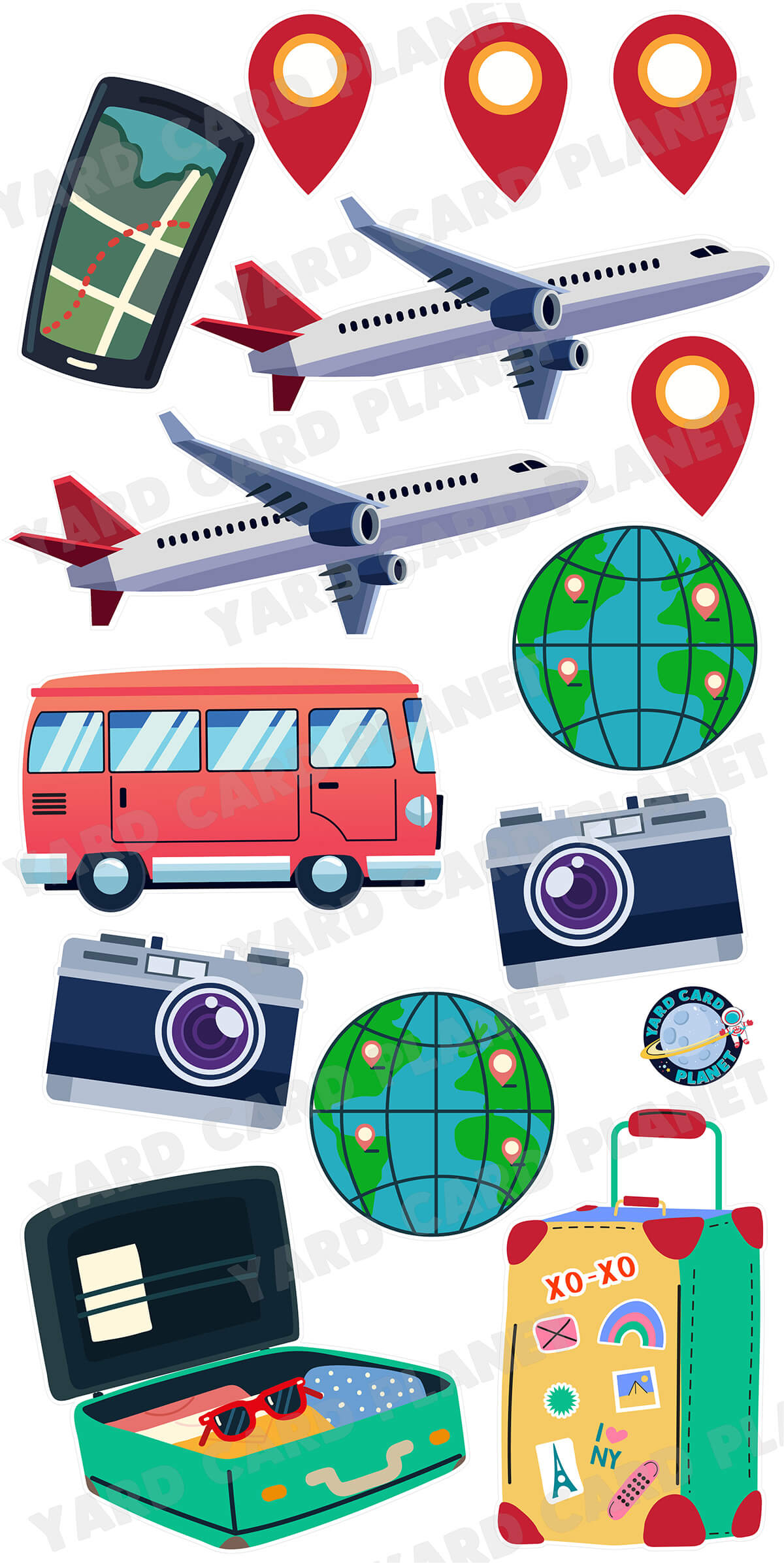 World Traveler Yard Card Flair Set