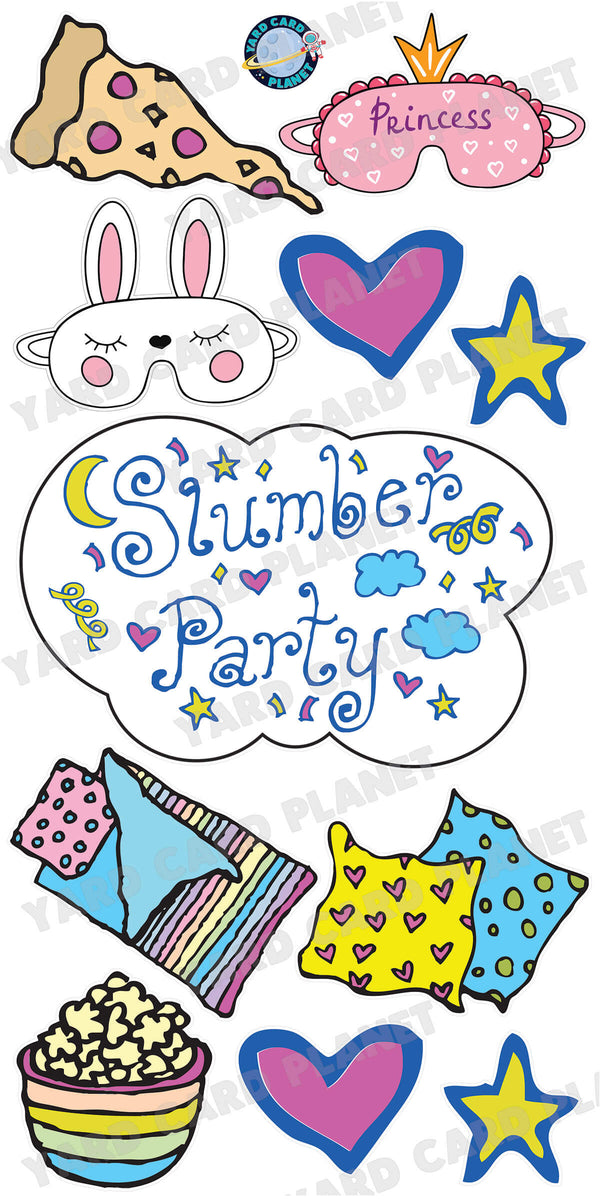 Slumber Party EZ Quick Sign and Yard Card Flair Set