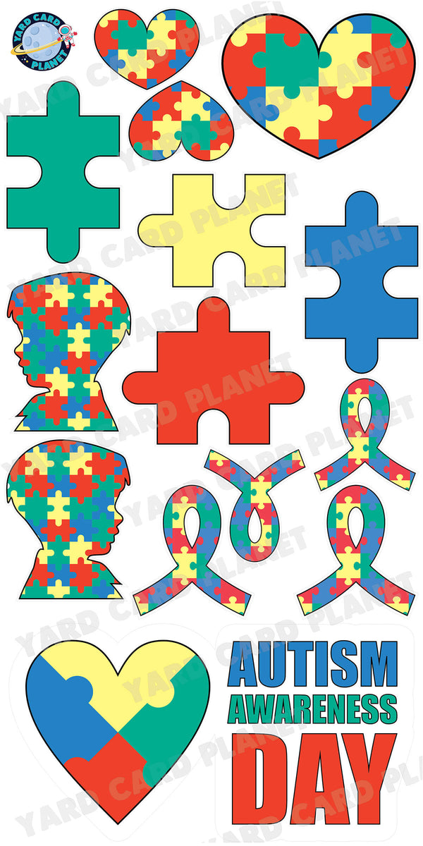 Autism Awareness Yard Card Flair Set - Part 2