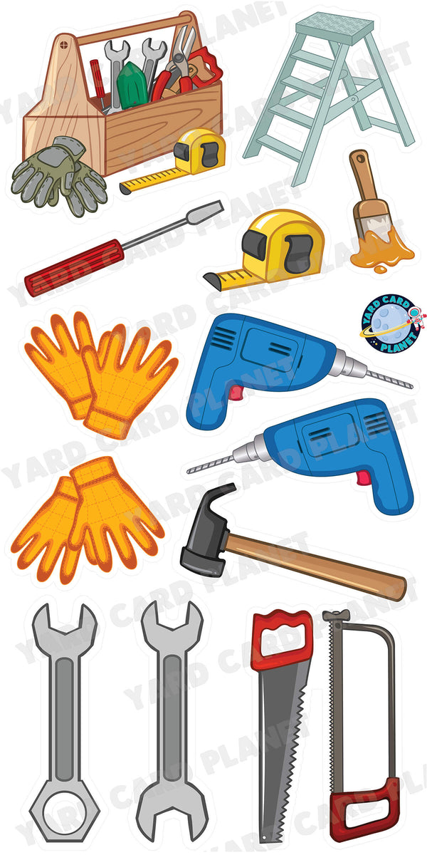 Handyman Tools Yard Card Flair Set