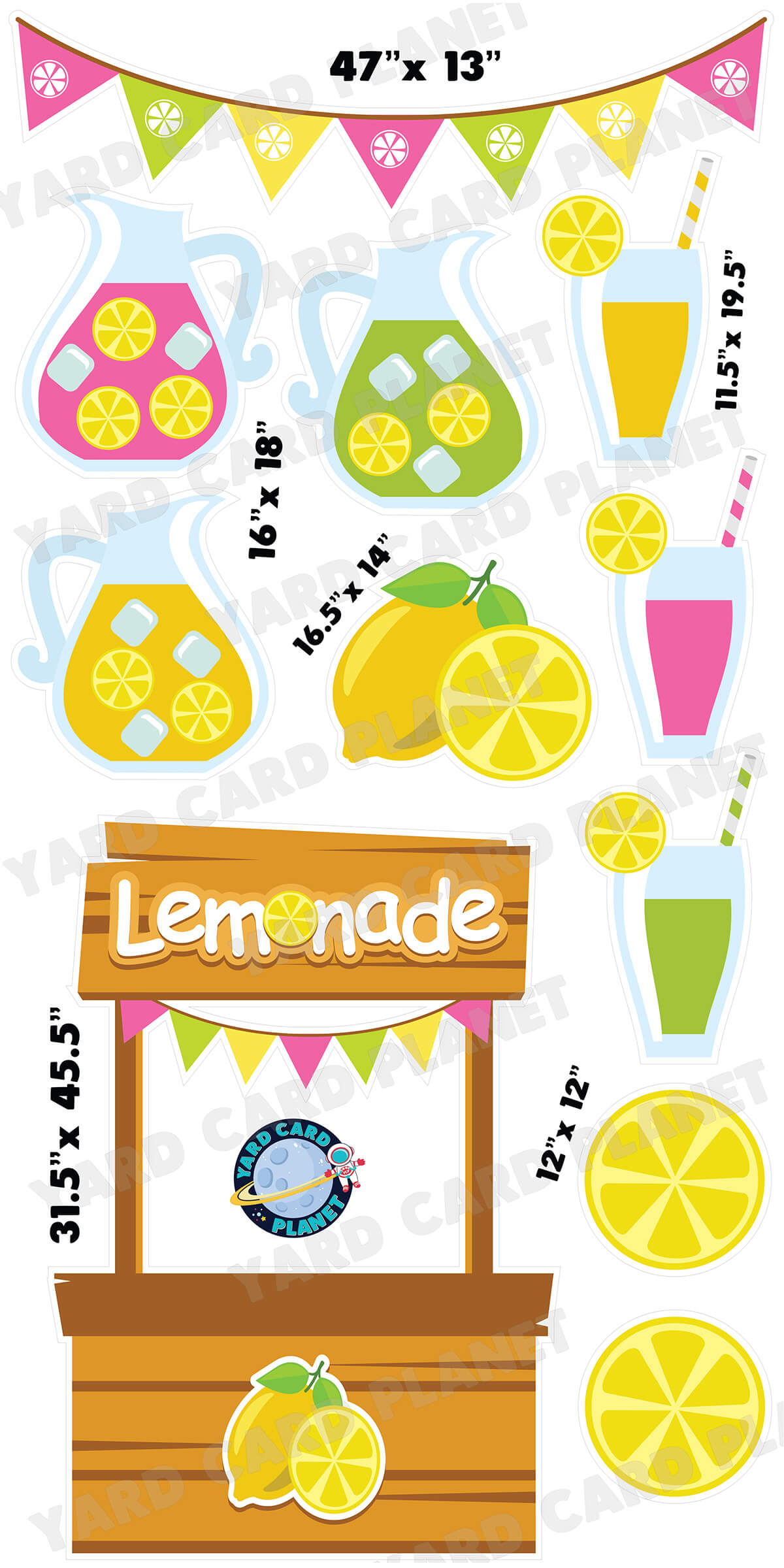 Lemonade Stand Photo Frame and Yard Card Flair Set