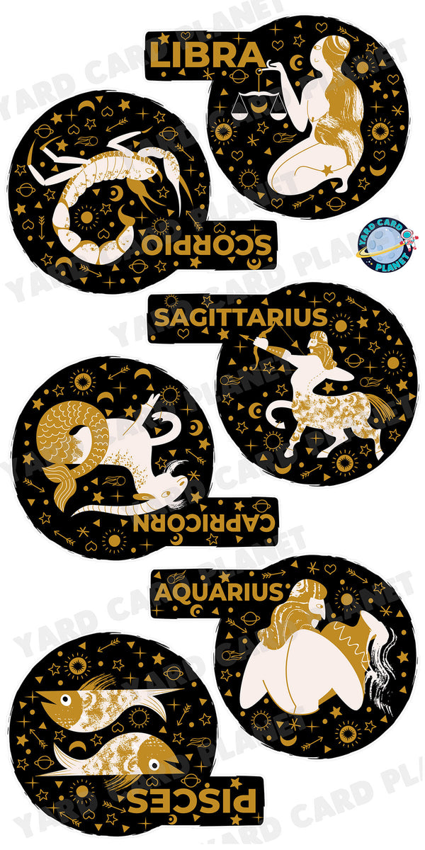 Eclectic Zodiac Signs Yard Card Flair Set - Part 2
