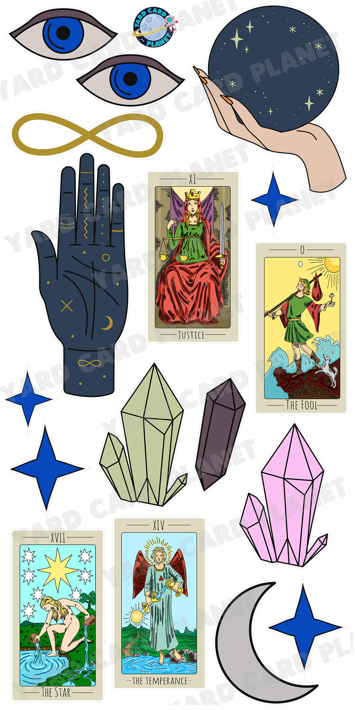 Psychic Reading Yard Card Flair Set