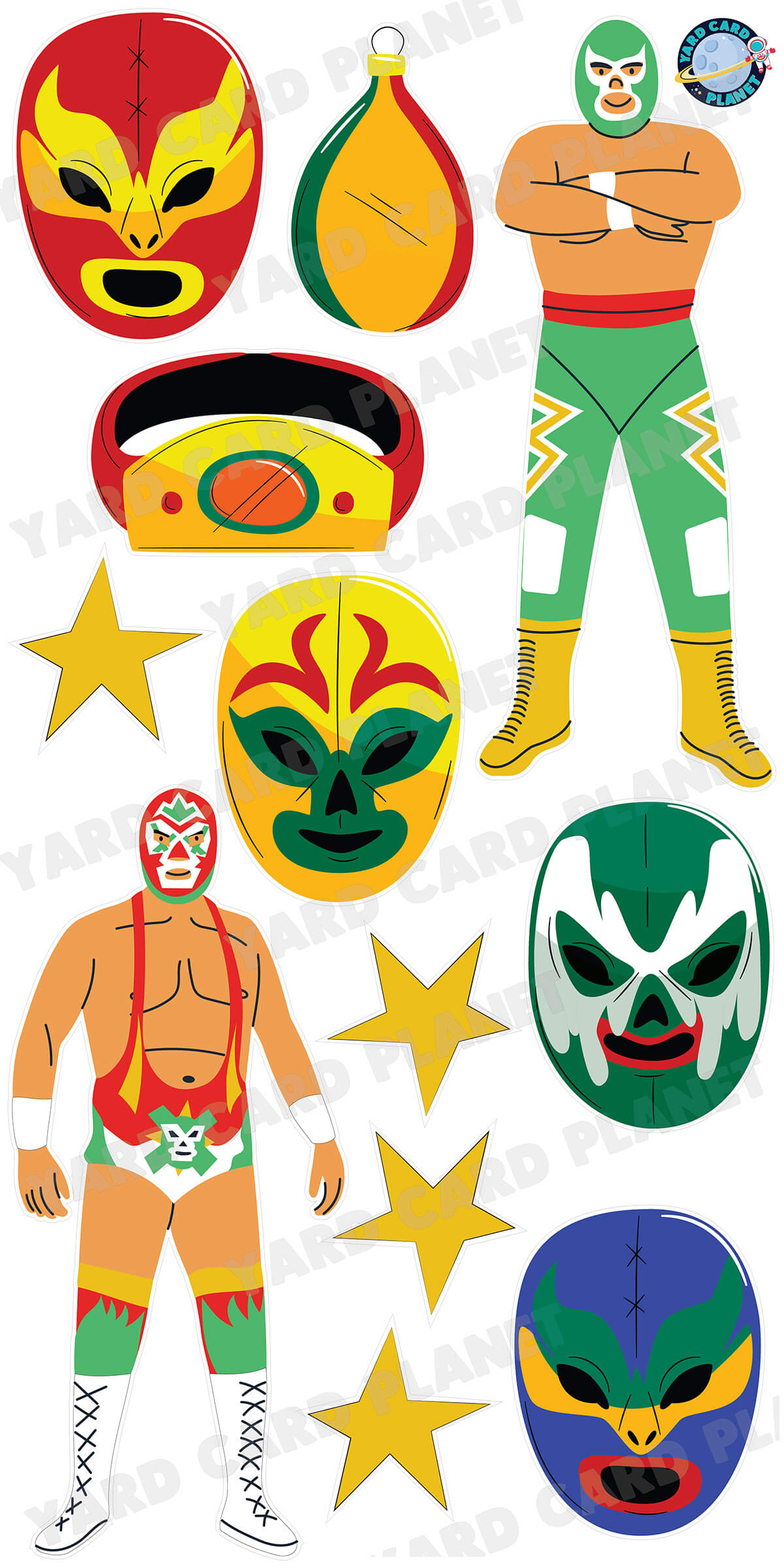 Lucha Libre Wrestling Yard Card Flair Set