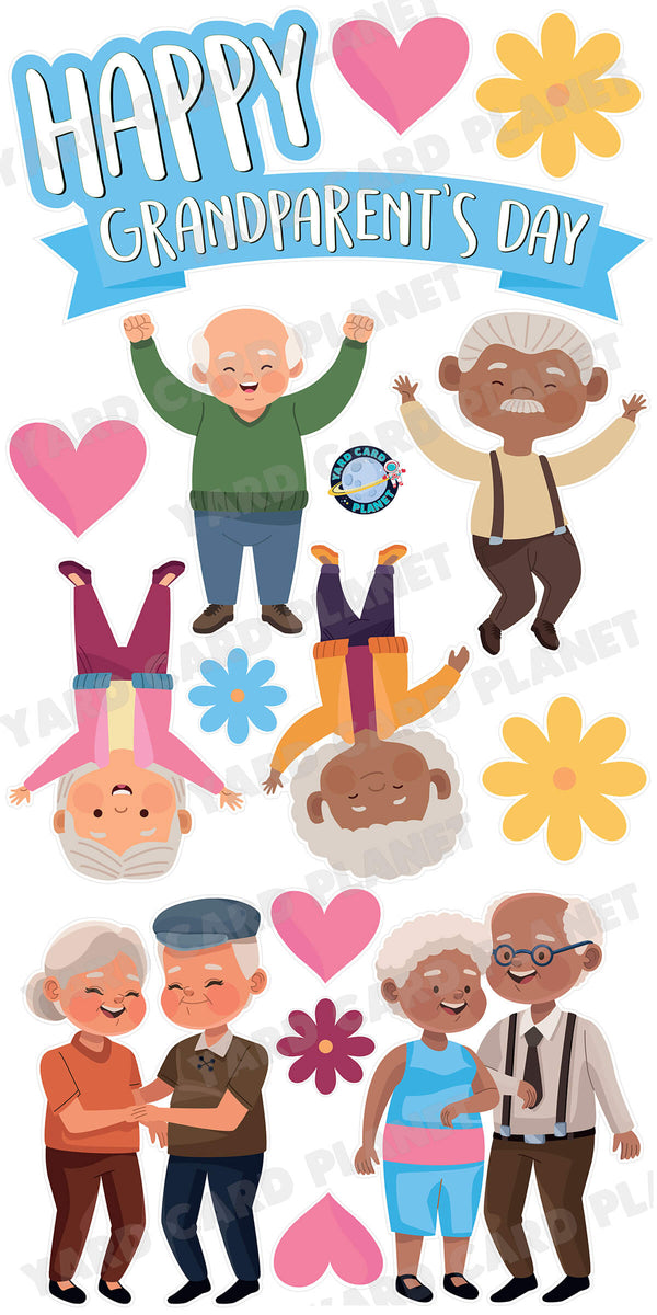 Happy Grandparent's Day EZ Quick Sign and Yard Card Flair Set