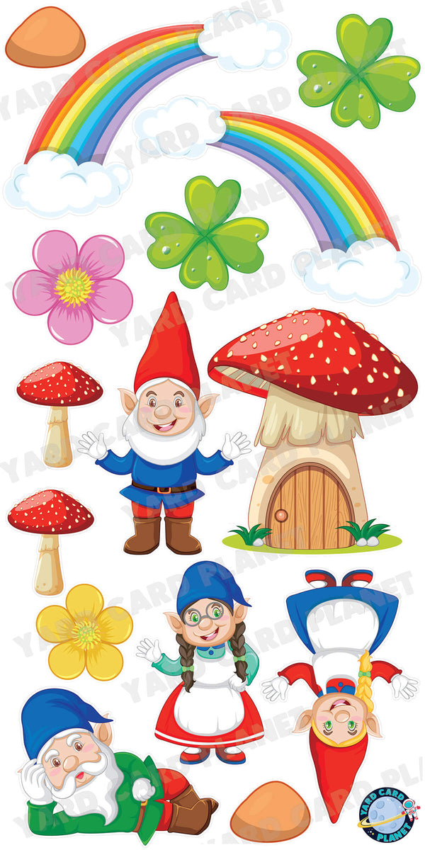 Garden Gnomes Yard Card Flair Set