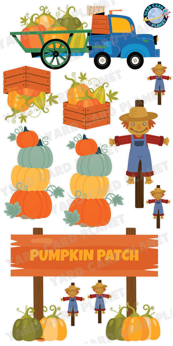 Fall Pumpkin Patch EZ Quick Sign and Yard Card Flair Set