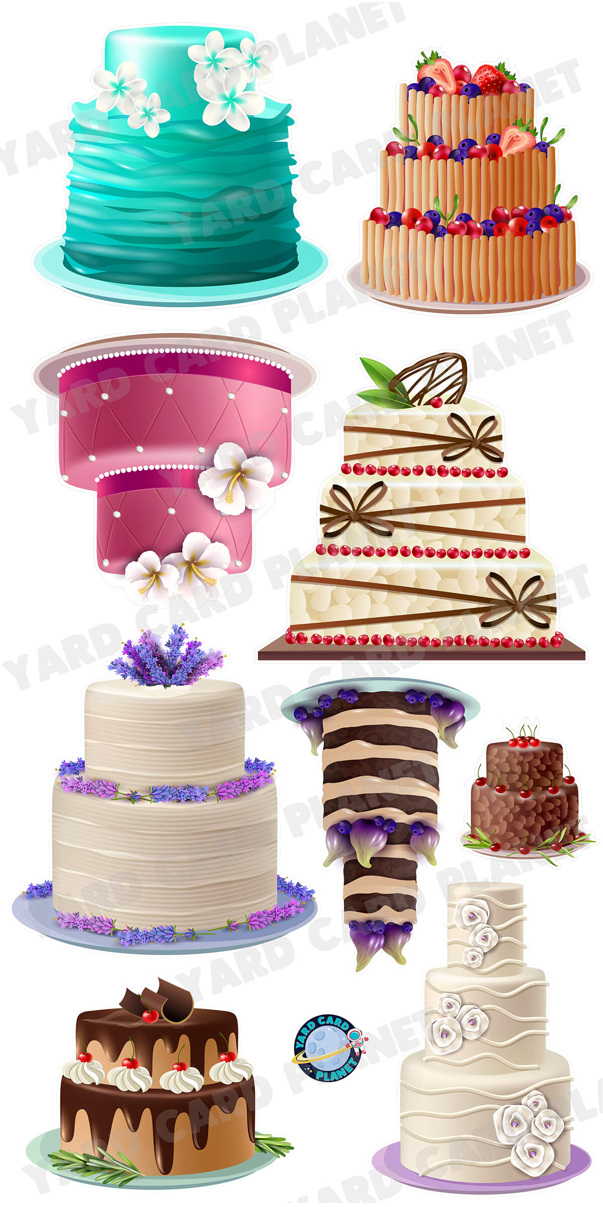 Large Halloween Cupcakes Yard offers Card Set - UV High resolution Coroplast printing. HALF SHEET