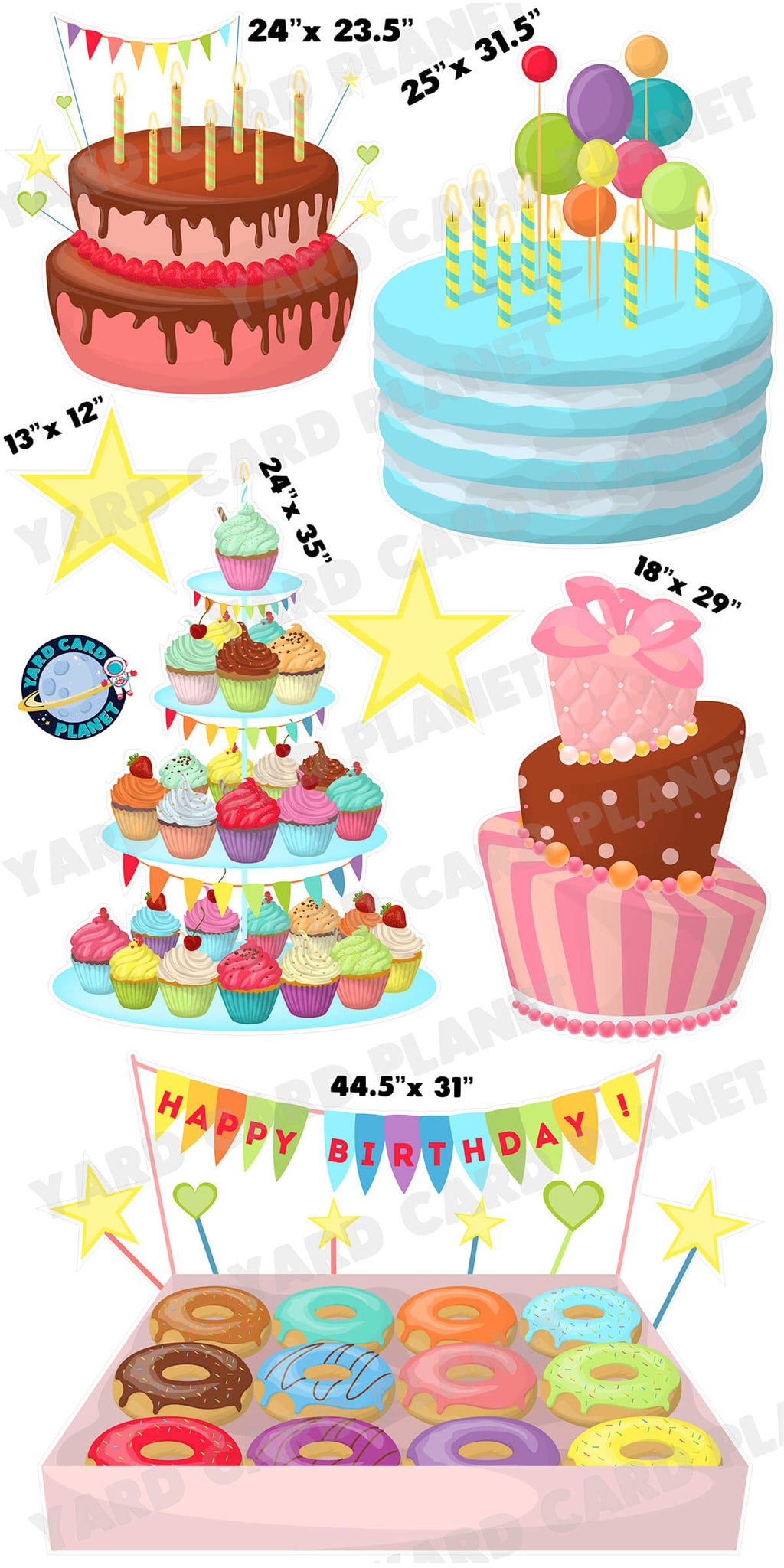 Vector Collection Of Delicious Dessert - Donuts, Cake, Cupcakes, Cake Pops  Isolated On White Background. Beautiful Colorful Graphic Objects With Hand  Drawn Textute Royalty Free SVG, Cliparts, Vectors, and Stock Illustration.  Image 147659970.