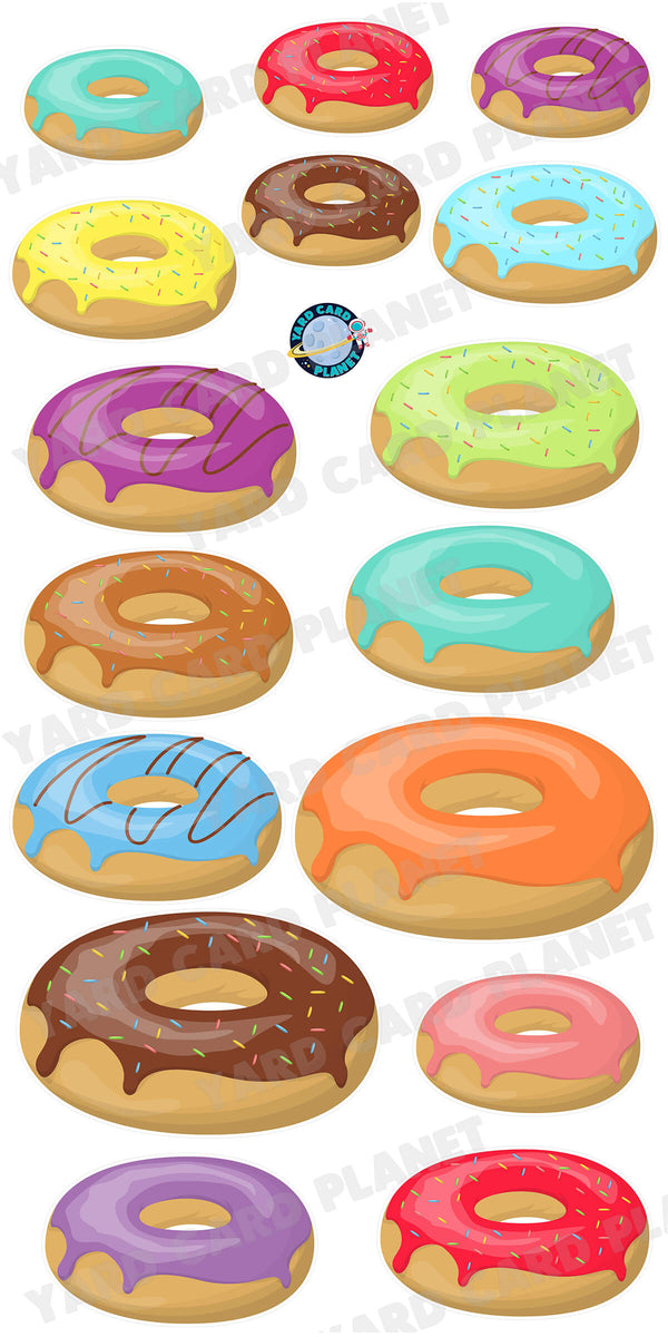 Time To Make The Donuts Yard Card Flair Set