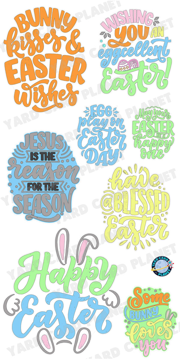 Easter Sayings EZ Quick Signs Yard Card Set